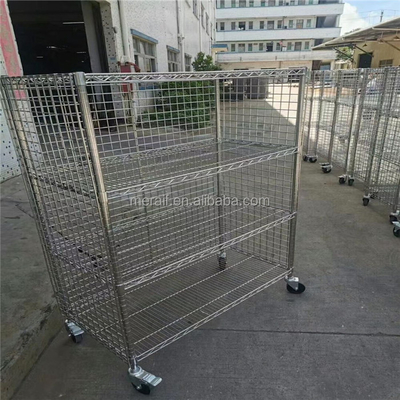 Factory wholesale Carbon Steel SMT ESD SMD PCB Reel Storage Shelving Rack Trolley Cart