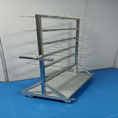 High Quality Stainless Steel SMT ESD Reel Storage Shelving Rack Trolley Cart