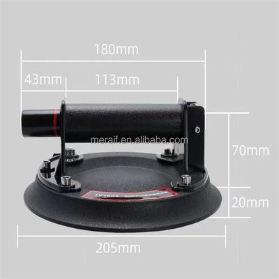 8inch Pump Action Vacuum Suction Cup Lifter Sucker With ABS or Steel  Handle For Glass Stone